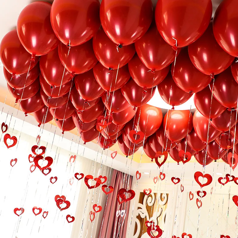 

Свадебный декор, подвеска в виде красного сердца с блестками, воздушный шар, романтическое украшение для свадебной комнаты, дня рождения ве...