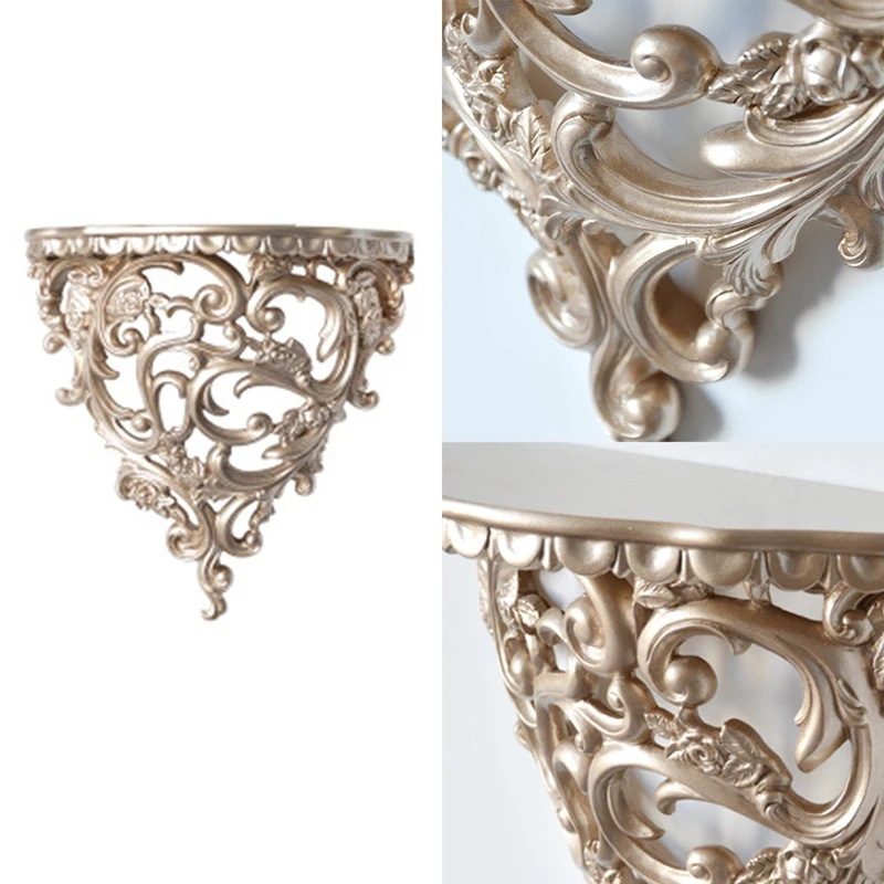 

Decorative Shelves For Living Room Ornament Flowers Wall Hanging Storage Rack European Style Decor Home
