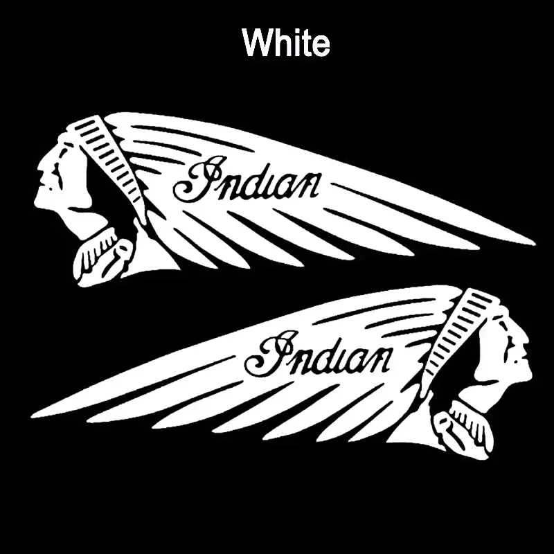 

2 шт., крутые наклейки для мотоцикла, индийский значок, мото топливный бак, левая и правая сторона, логотип, гоночный шлем, наклейки, декор, автоаксессуары, ПВХ