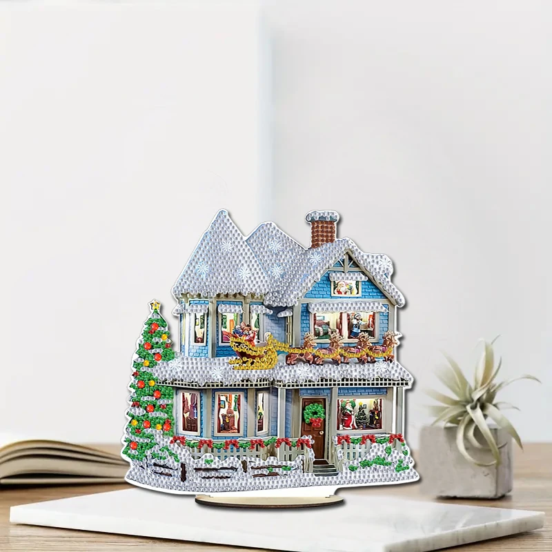 DIY 5D алмазная живопись искусство Рождество igloo набор для украшения рабочего стола