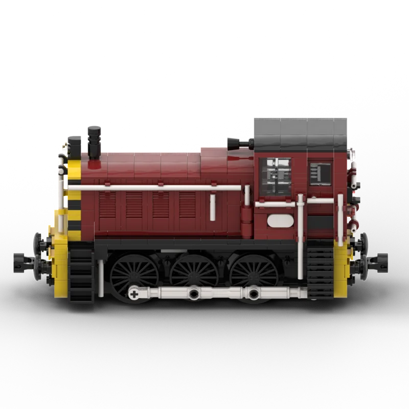 711 шт. MOC- 181418 Британский класс 03 0-6-0 DM Shunter (темно-красный печеночный 8-широкий)