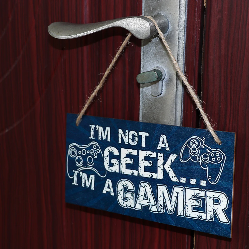 

Ornaments Door Wall Decor For Teens, Boys Girls I'm Gamer Hanging Pendant Do Not Disturb Gaming Room Sign Wood Plaque