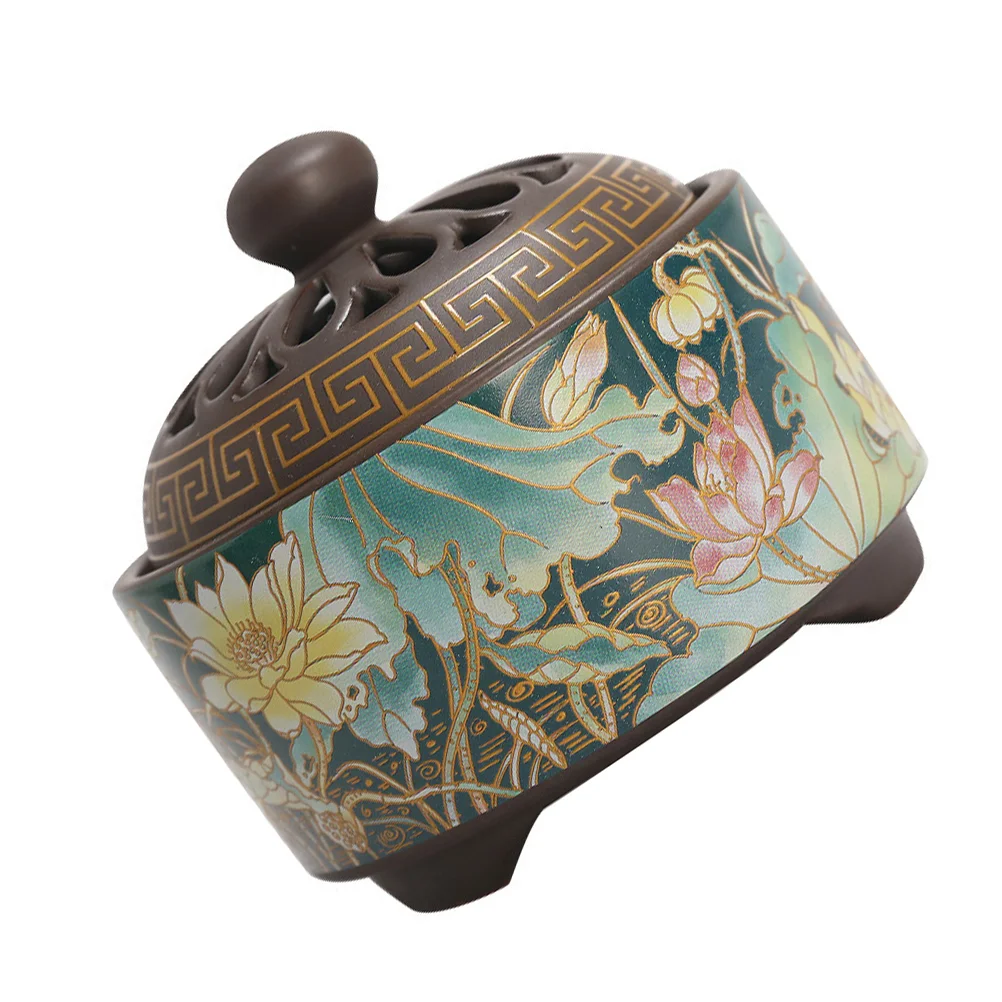 

Burner Decor Weddingfor Stick Holders Ceramic Vintage Coil Delicate Table Furnace Aromatherapy Chinese Centerpiece Home