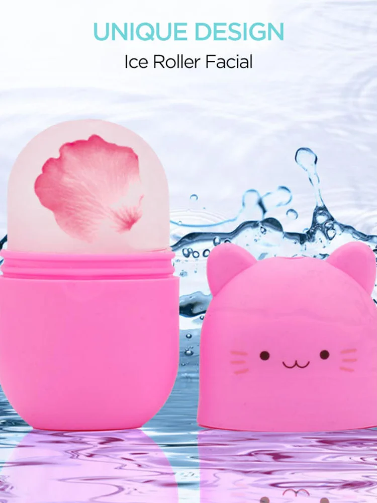 

New Fashion Facial Roller Beauty Lifting Contouring Tool Capsule Silicone Ice Cube Trays Globe Balls Face Massager Skin Care