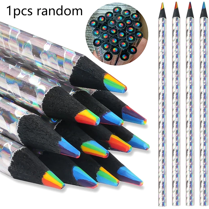 

Разноцветные карандаши для взрослых, Канцтовары для рисования, 7 цветов, концентрические градиентные радужные карандаши, цветной карандаш