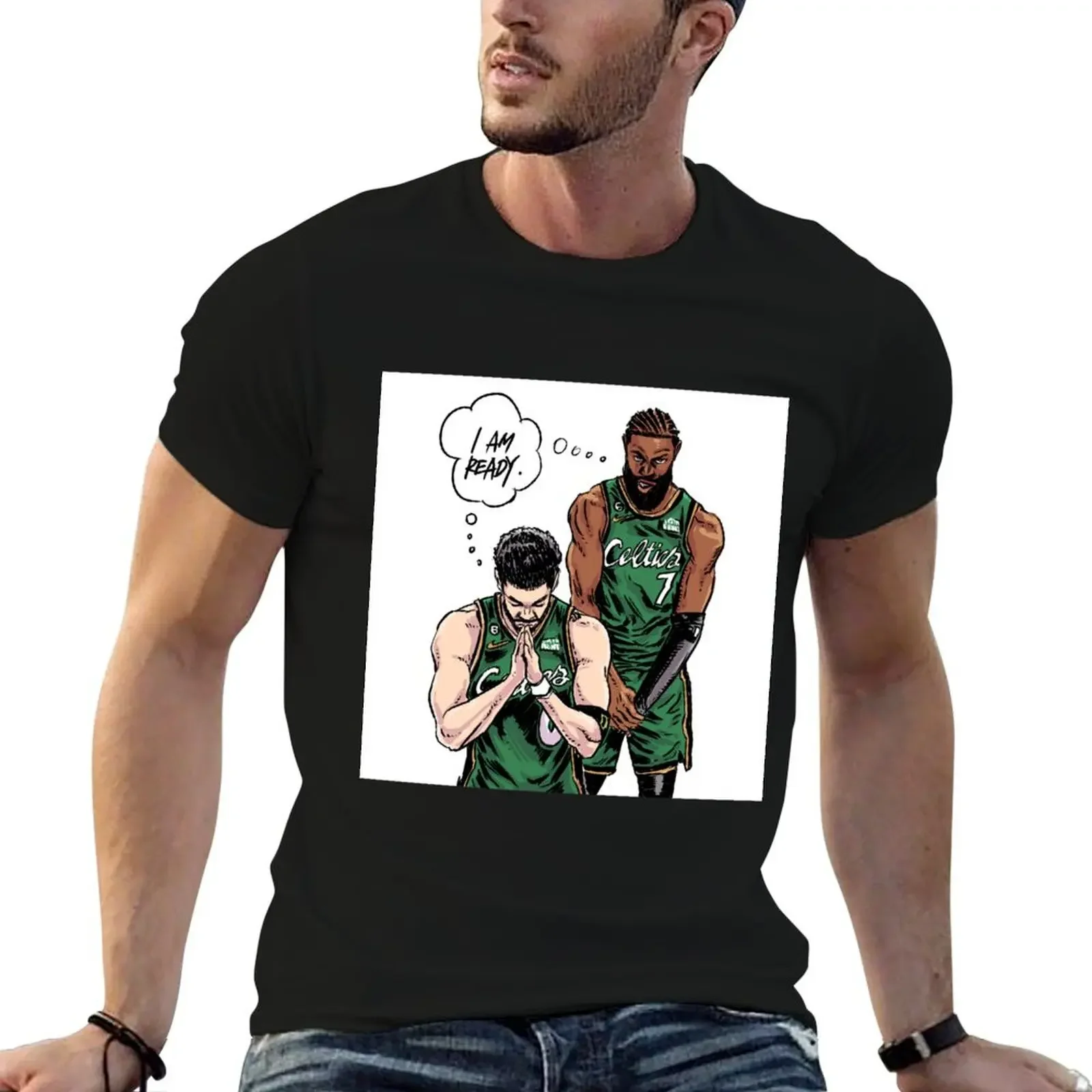 Готовая футболка летние топы футболки с рисунком аниме тяжелая мужская