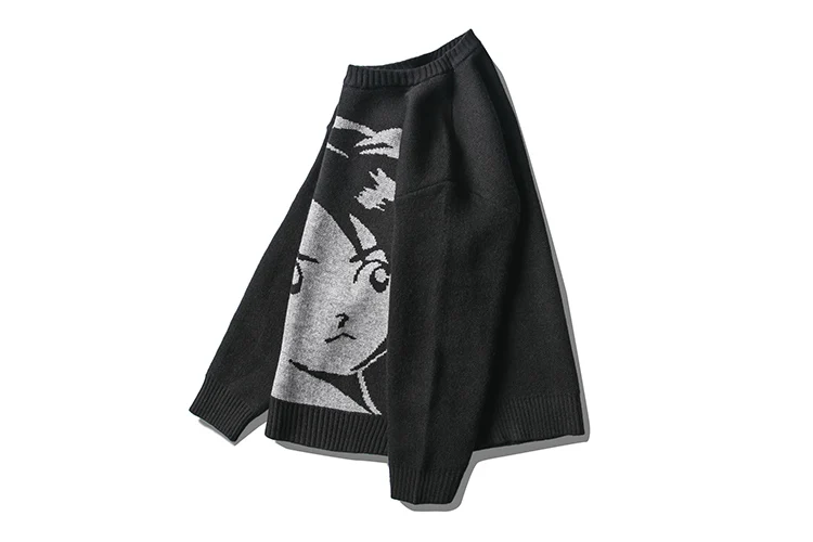 2021 New Harajuku Print Retro Street Style Sweater Autumn and Winter Loose Thick Warm Hip-hop Pullover Men's and Women's Tops