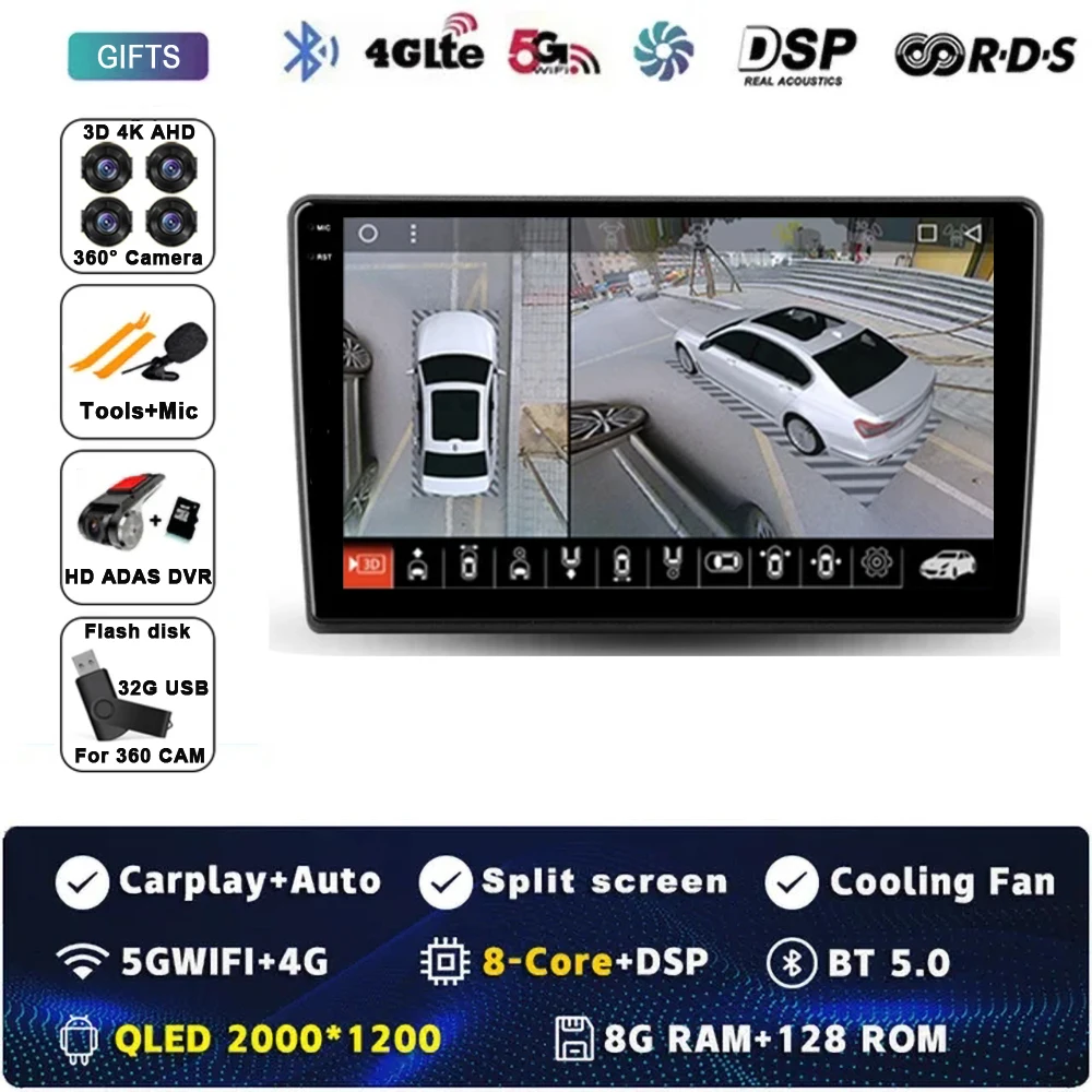 

Для Kia Ceed ED 2006-2012 Android 15 Carplay Автомобильный радиоприемник Мультимедийный видеоплеер Навигация GPS Без 2Din 2 Din DVD DSP 4G