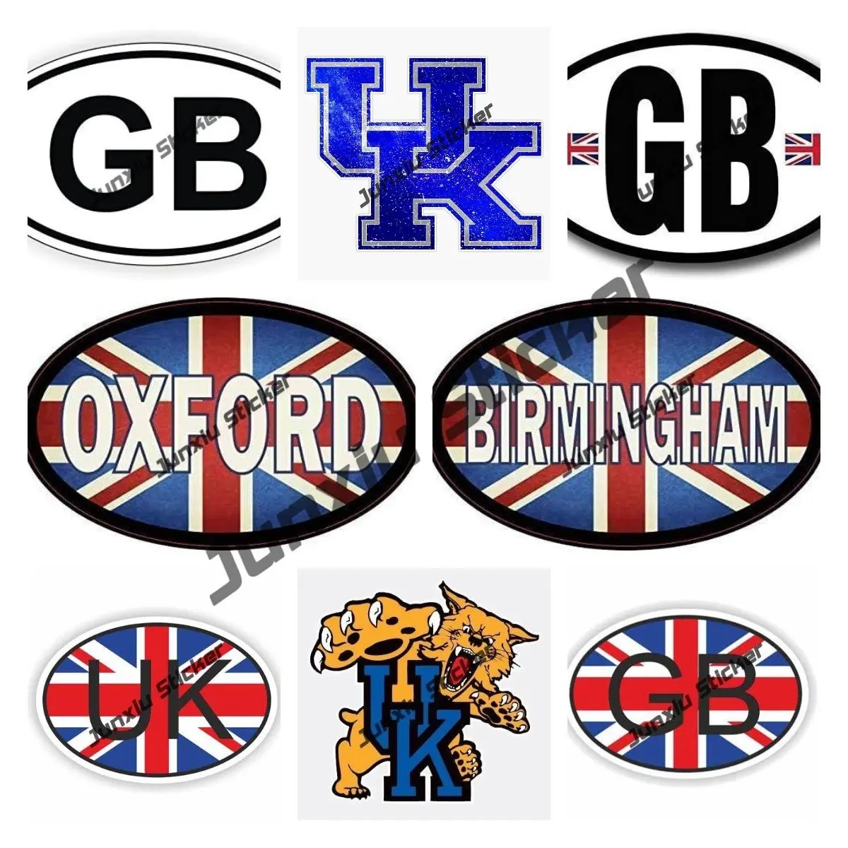 Виниловая наклейка на Оксфорд и Бирмингем с изображением английской страны