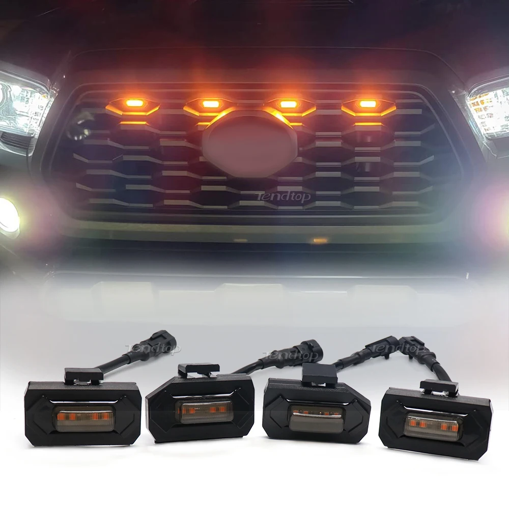 

4 шт., светодиодные радиаторы для Toyota Tacoma Raptor TRD 2020 2021