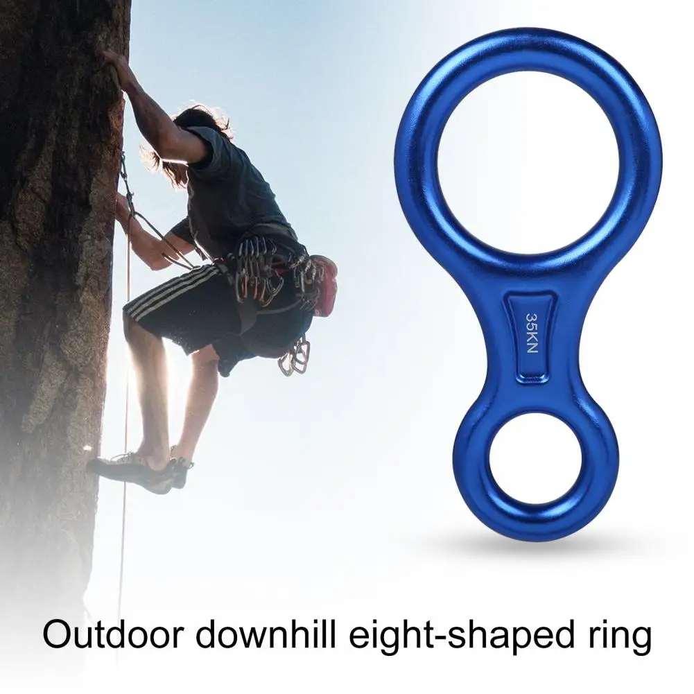 

Small Rappelling Belay Device Portable 8-shape Climbing Gear Downhill Equipment Descender for Rock Climbing