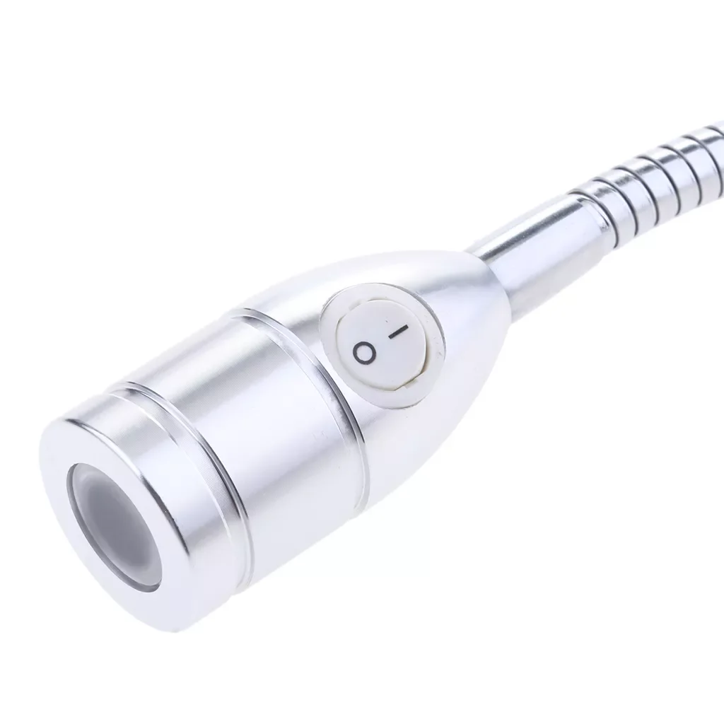 

3W Marine Boat Camper Motorhome Gooseneck Flexible Bedside Reading Light Wall/Headboard Mounted LED Switch Lamp