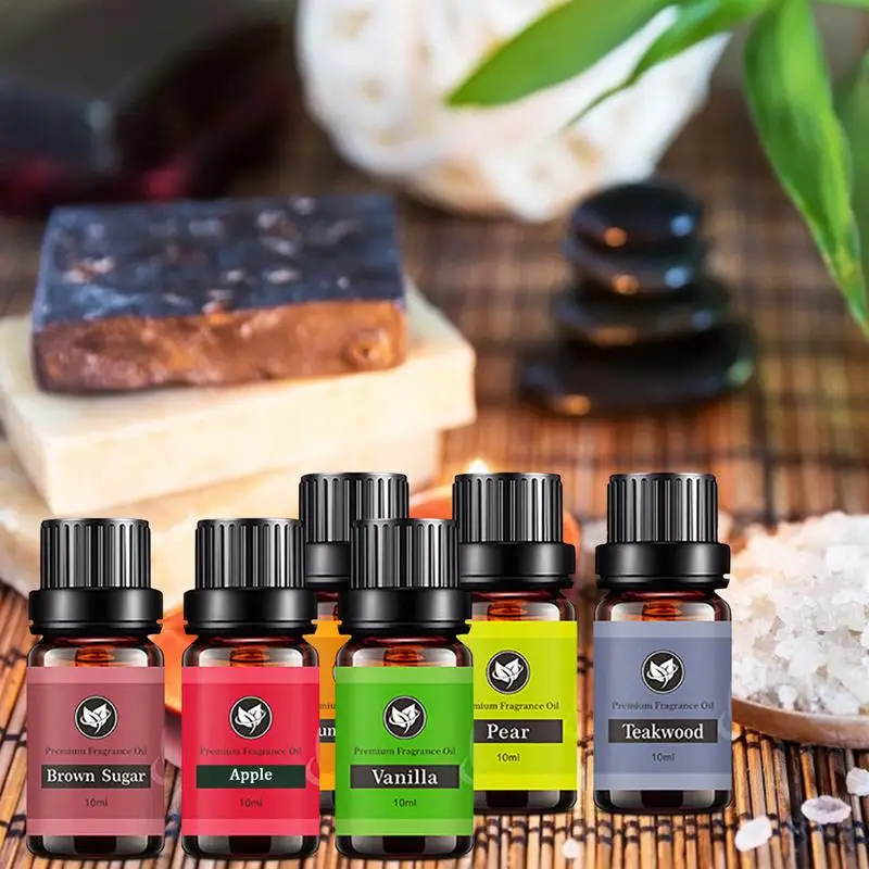 

6 Pcs Pure Natural Essential Oils 10ml Aromatherapy Oils For Humidifier Water-soluble Fragrance Oil Massage Essential Oil Set