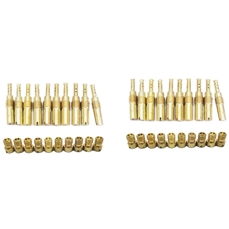 

20Pcs Carburetor Main Jet Kit & 20Pcs Slow/Pilot Jet For PWK Keihin OKO CVK PWM NSR KSR PWM Motorcycle Carburetor