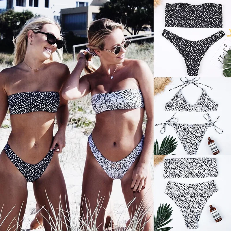 

printing Bikini 2022 Biquini String Swimsuit High Cut Bikini Set Bathing Suit Women Swimwear High Waist Bikinis Beach