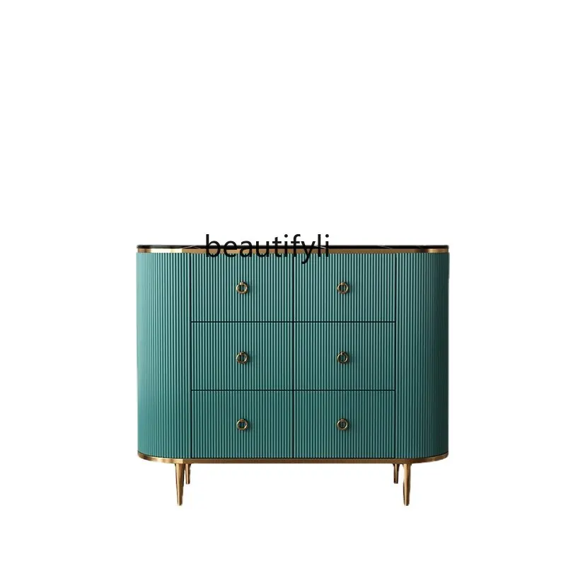 

Роскошный Мраморный комод yj в гонконгском стиле с легсветильник ящиками, современный простой шкаф для хранения, шкаф для прихожей