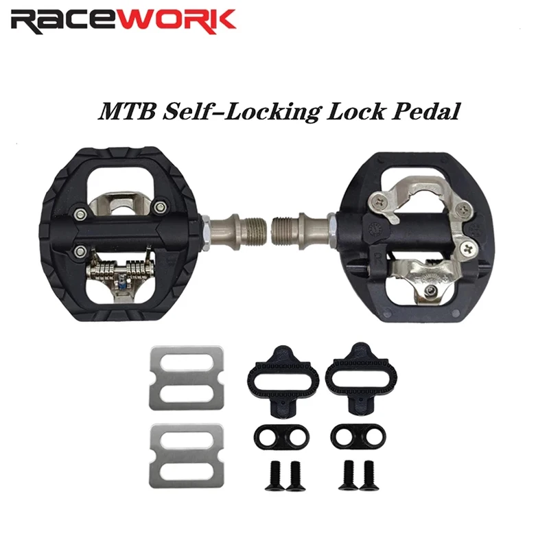 

RACEWORKS SPD-A530 MTB Mountain Bike Accessories Pedal Bicicleta Vtt Accessories Mountain Lock Pedal And Highway Flat Pedal