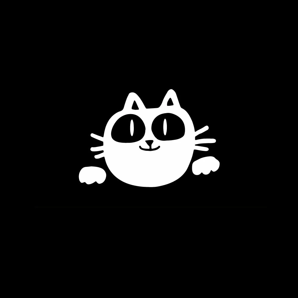 

FUYOOHI забавные наклейки внешние аксессуары белый милый кот автомобильная наклейка для спортивного стиля авто гоночное украшение