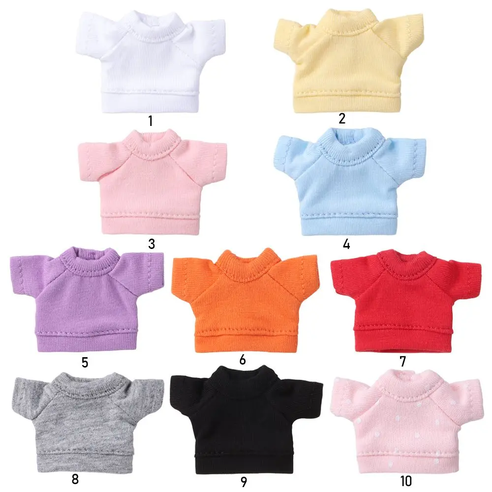 High Quality New Candy Colors Doll Clothes Short Sleeve Hoodies T-shirt for 1/12 Causal Shirts Accessories |