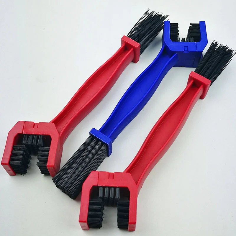 

Motorcycle Bicycle Chain Clean Brush Plastic Cycling Gear Grunge Brush Cleaner Outdoor Cleaner Scrubber Tool Blue Red