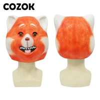 cozok turning red mei raccoon panda role play cosplay headgear mask kawaii original soft latex mask for children girls