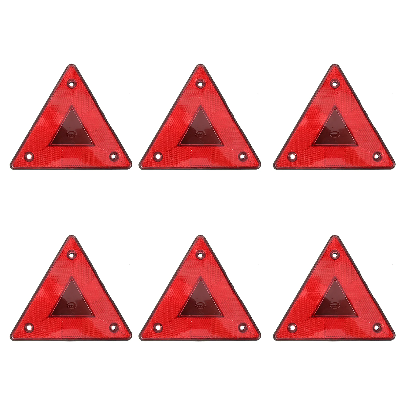 

6 Pcs Reflector Replaceable Triangle Signs Warning Car Truck Slow Moving Vehicle Reflectors Plastic Safety