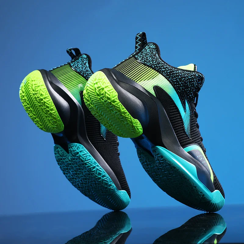 Brand Men Basketball Shoes Non-Slip Sports Shoes Breathable Cushioning Gym Training Athletic Shoes Trend Boys Basketball Sneaker