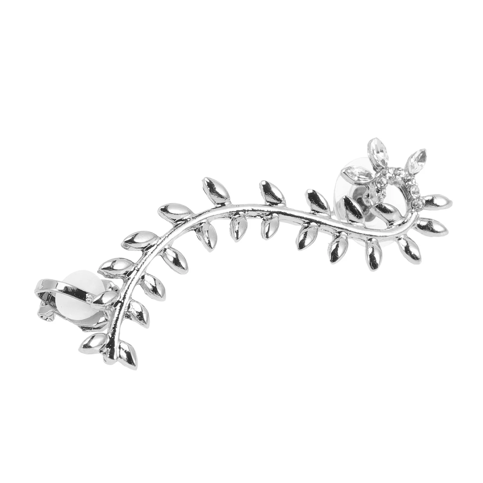 

Ear Earrings Cuff Cartilage Earring Leaf Clip Wrap Cuffs Climber Climbers Crawler Silver Double Helix No Pierce Jewelry Diamond