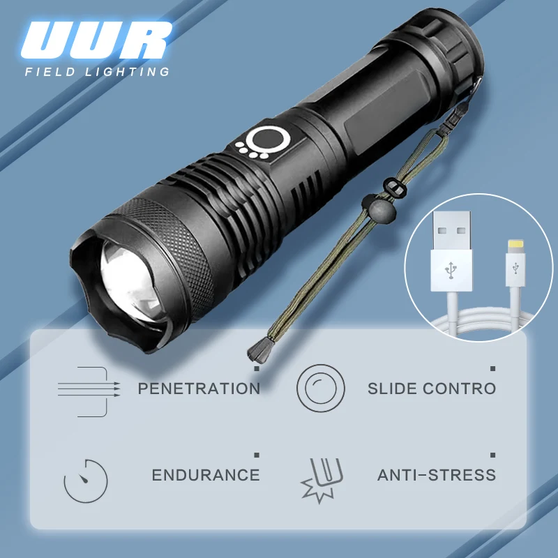 Самый мощный фонарик XHP50 5 режимов светодиодный фонарь онарик с USB-зарядкой и