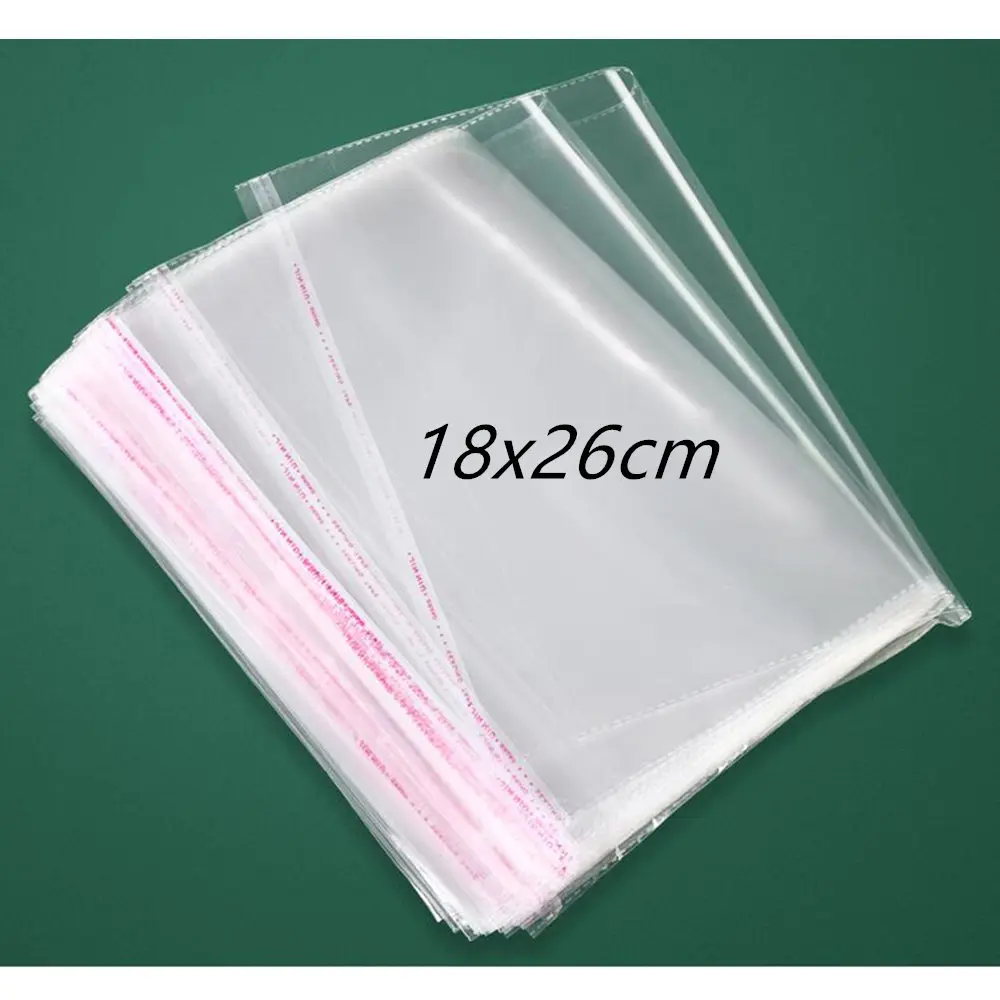 

100 шт., пластиковые пакеты для футболок и одежды