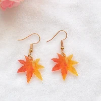 simple maple leaves drop earrings trendy ear clip earrings for women personality dangle earring minimalist party jewelry gift