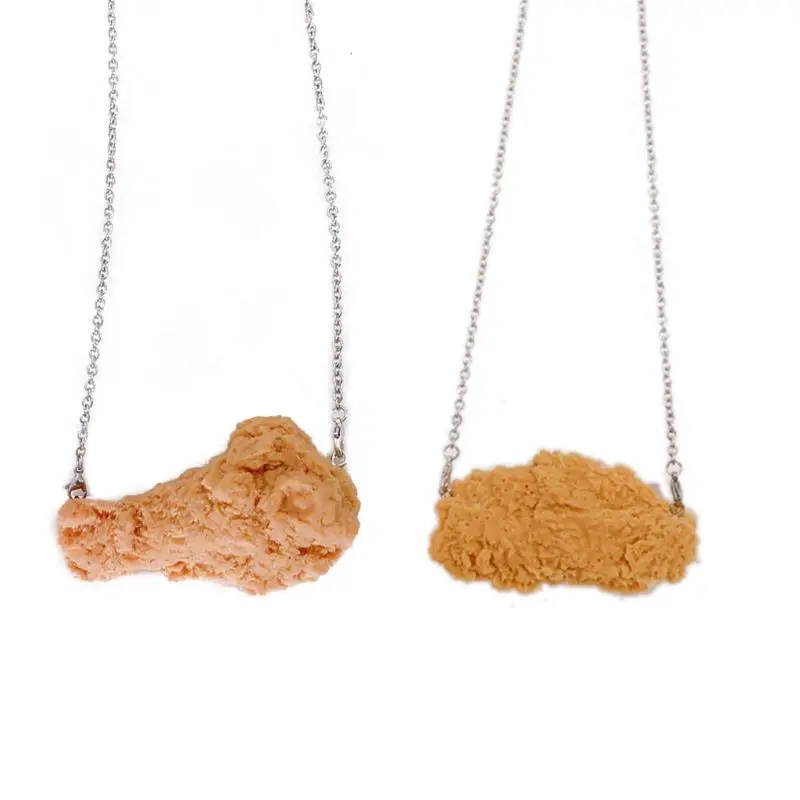 

Lovely Necklace Funny Fried Chicken Pendant Necklace Chicken Wing Necklace