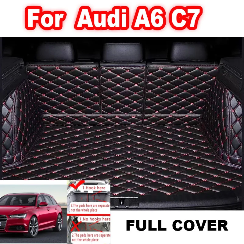 

Автомобильные коврики для багажника Audi A6 C7 универсал Avant 4G 2011 ~ 2018, водонепроницаемый защитный коврик, грязевые автомобильные коврики, автом...