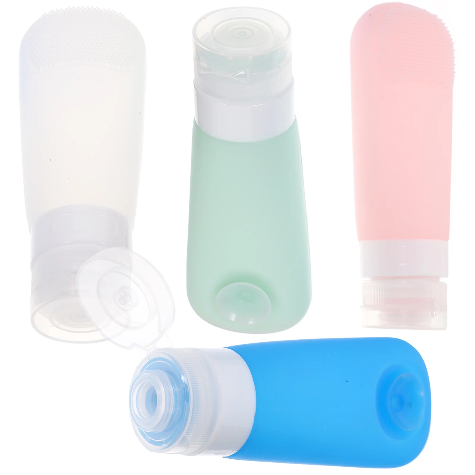 

4 PCS Bottled Lovely Sub Bottles Creative Storage Mini Containers Lotion Refillable Silica Gel Shampoo Travel Leakproof