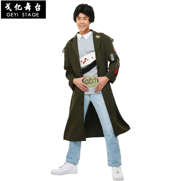 

Halloween Carnival Uniforms Mens Jacket Suit Army Green Coat The Goonies Cosplay Costume 2020 New Mens Steampunk Coats