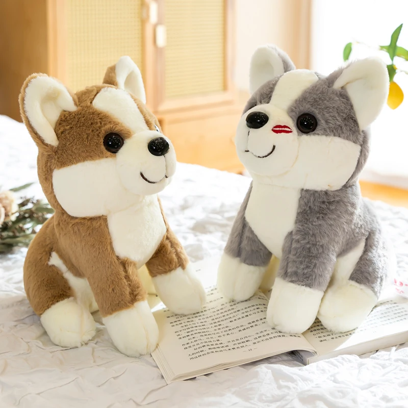 25 см милые мягкие плюшевые игрушки с кроличьим мехом Хаски для офиса подушка сна