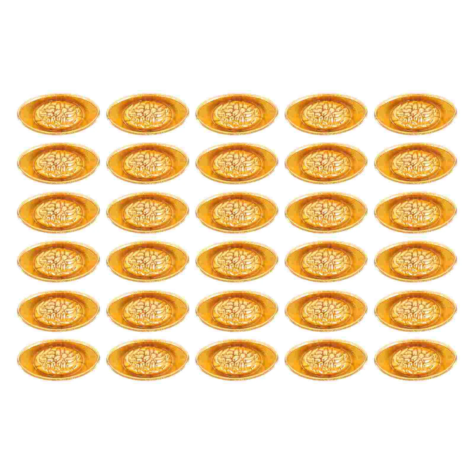 

30pcs Simulation Ingot Paper Ingot Decoration Kids Role-playing Ingot Props