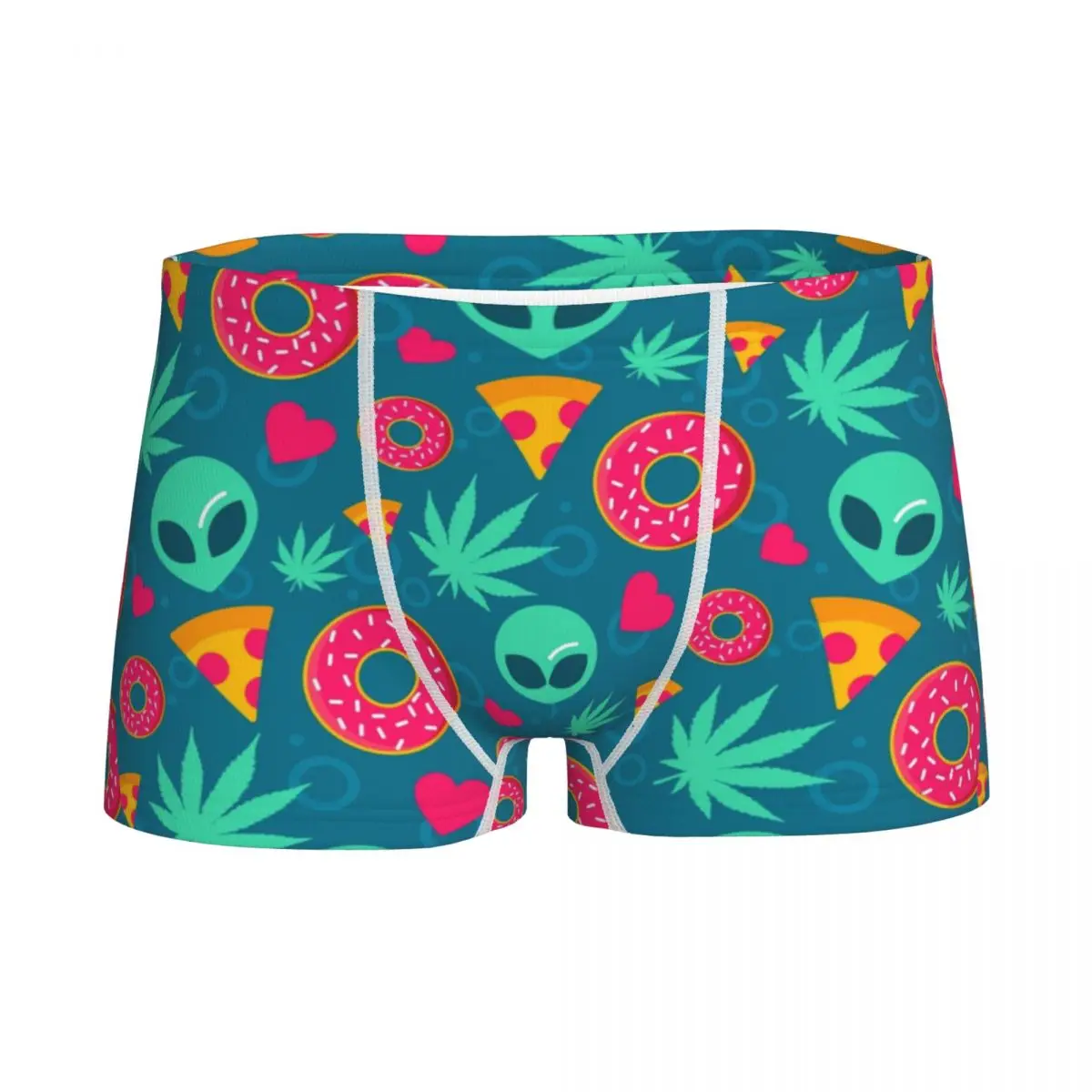 

Children Boys Underwear Alien Pizza Cannabis Weed Pattern Youth Briefs Boxers Teenage Cotton Underpants