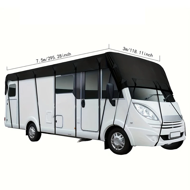 

210D ткань Оксфорд, защитный чехол на крышу автофургона, портативный дом на колесах, кемпер, верхний брезентовый чехол, водостойкий пылезащитный солнцезащитный козырек