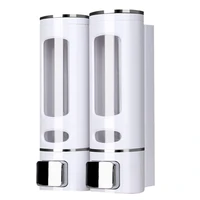 800ml soap dispenser wall mount manual hand shampoo shower gel dispenser lotion container for bathroom 2 chamber