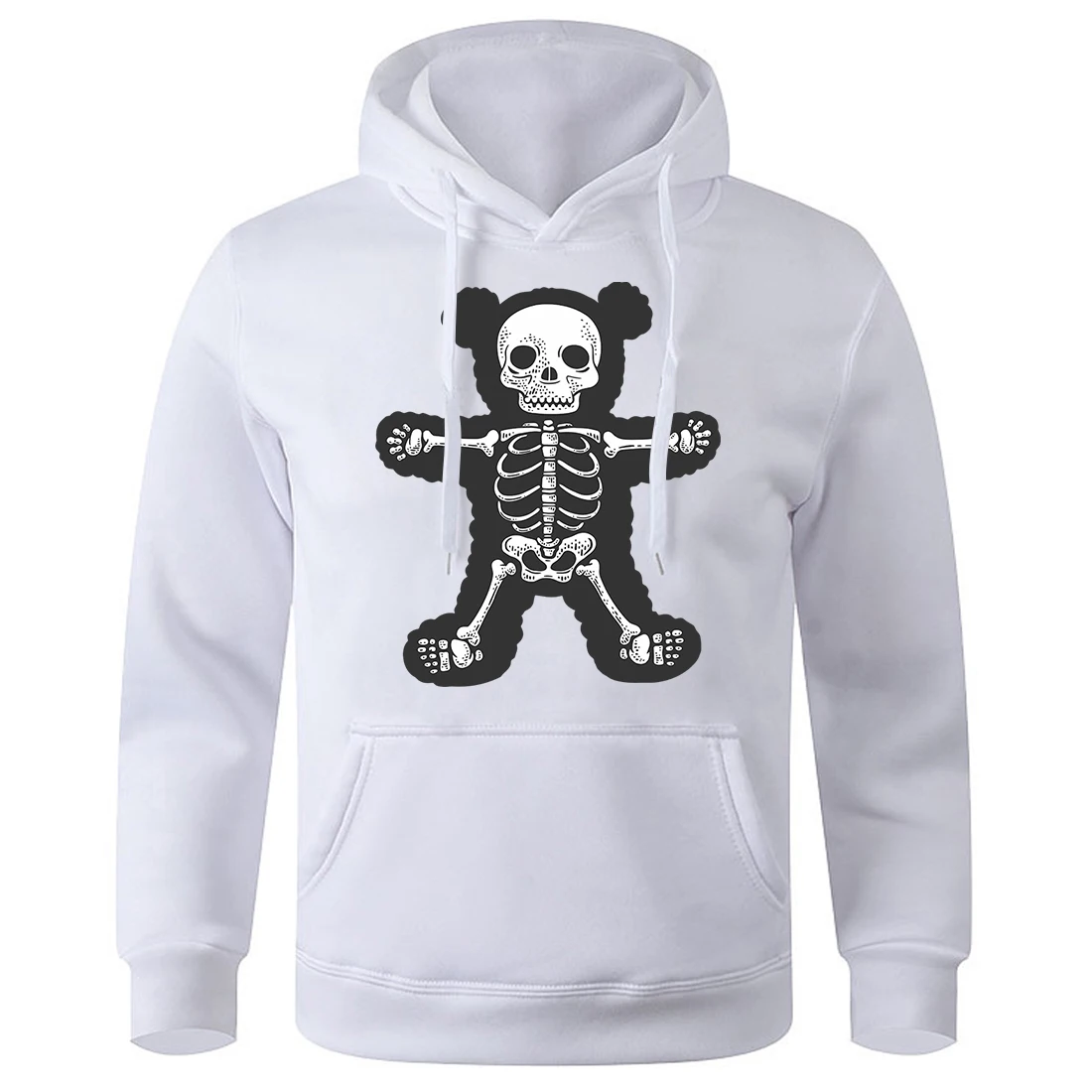 

The Skeleton Of A Full Teddy Bear Printing Hoody Mens Novelty Fashion Hoodies Comfortable Fleece Hooded Street Sports Sweatshirt