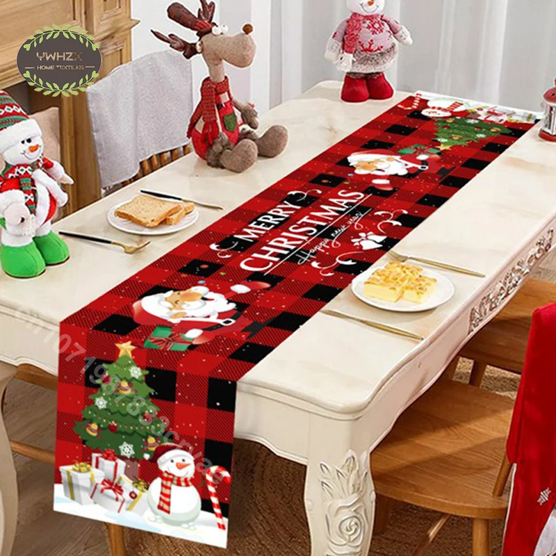 

Christmas Table Runner Merry Christmas Decorations 2023 for Home Tablecloth Navidad Noel Kerst Xmas Gifts New Year 2024 Natal