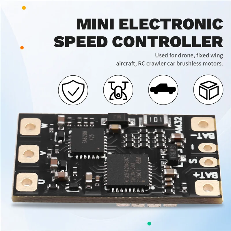 Фото CYGJ-AM32 ESC Мини Электрический Регулируемый 20А Мини Бесщеточный Электронный Контроллер Скорости Нет BEC №4