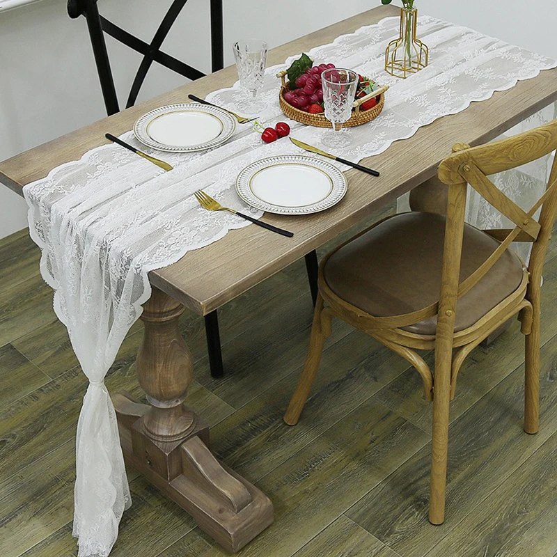 

American Table Flag Coverlet Dresser Table Flag White Lace Fabric Wedding Table
