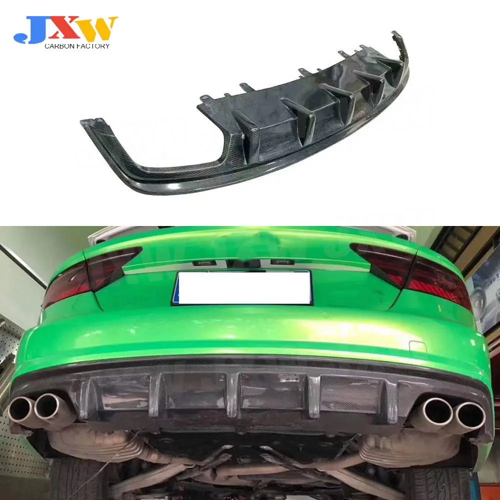 

Carbon Fiber/FRP Rear Lip Diffuser Spoiler For Audi A7 S7 Sline Sport 2012- 2018 Car Bumper Protector Car Styling