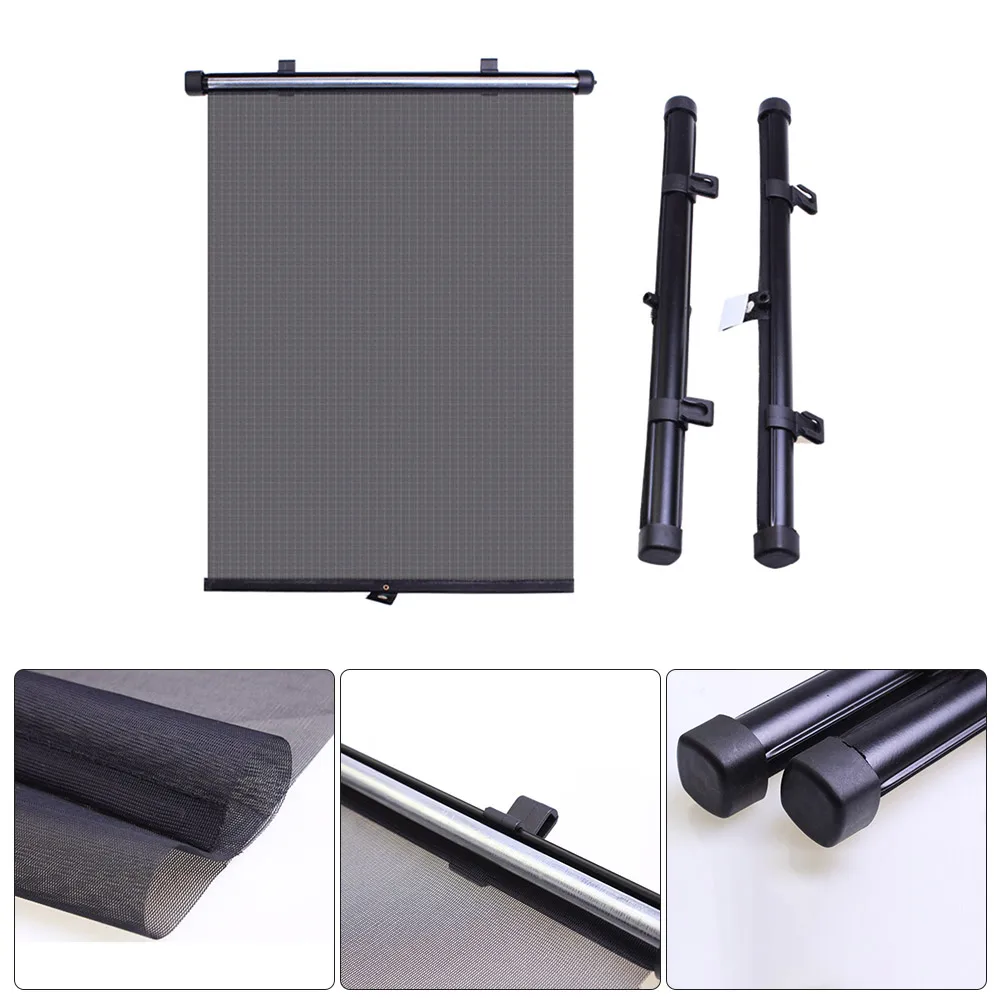

2pcs Sunshade Retractable Car Glass Baby Shade Shield Protector Roll Curtain Shade Fits Most Car Grass For Preventing Direct Sun