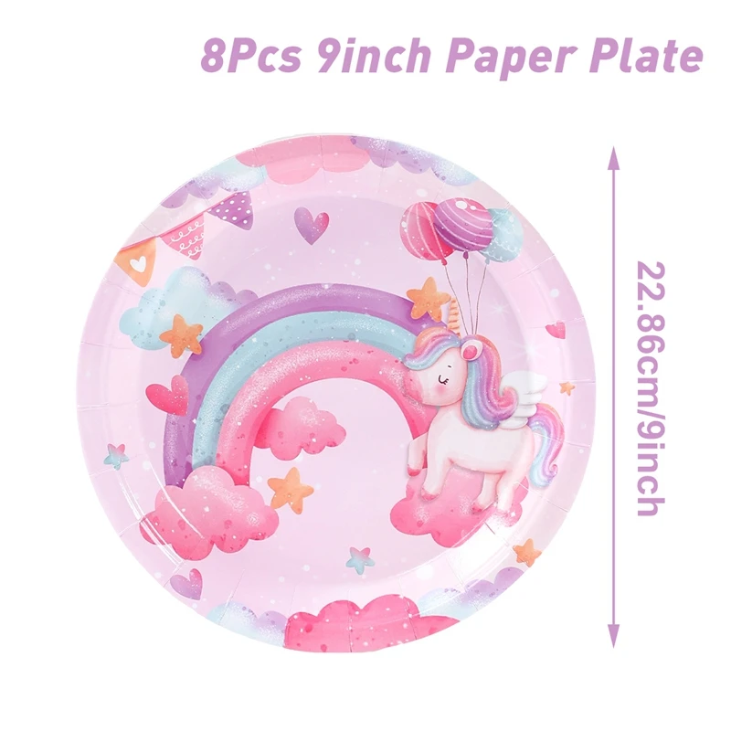 

Одноразовые тарелки с единорогом