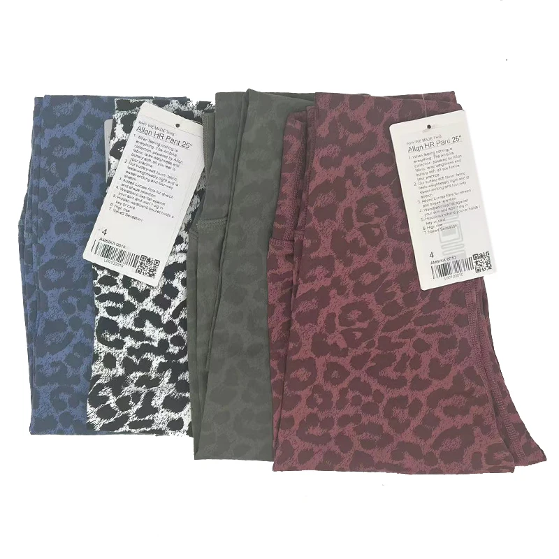 

Luluwomen спортивные леопардовые пятна с высокой талией облегающие штаны для йоги тренажерного зала для бега быстросохнущие дышащие Женские Спортивные укороченные брюки