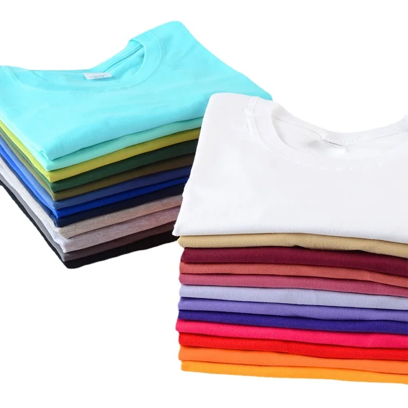 

Cotton T-shirt loose cylinder blank group clothing embroidery factory