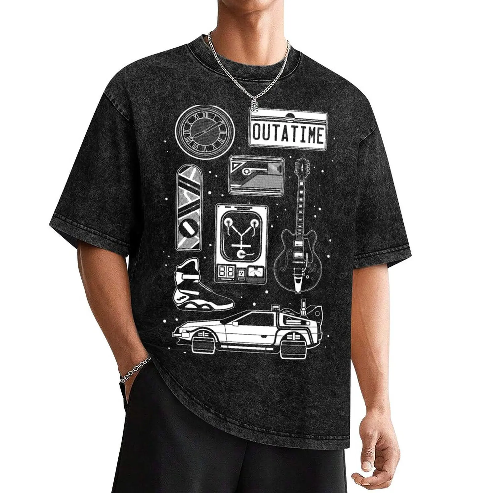 BTTF значки футболка хлопковая мужская